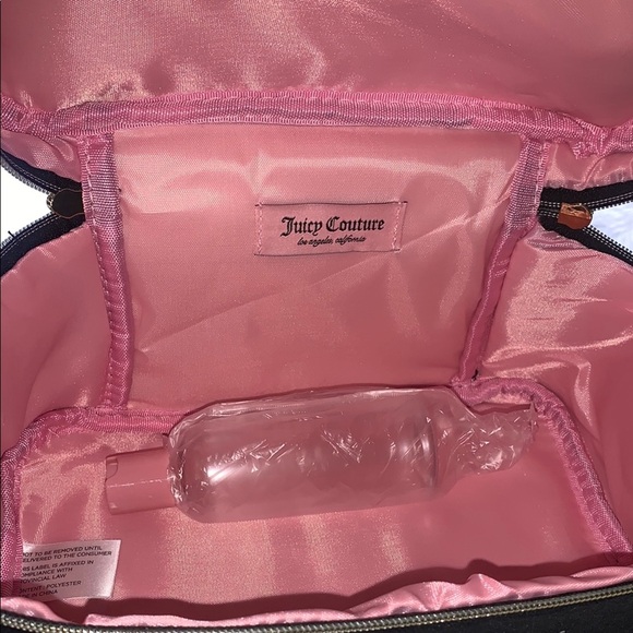 Juicy Couture Black Cosmetic Bag with Bow - Picture 7 of 13